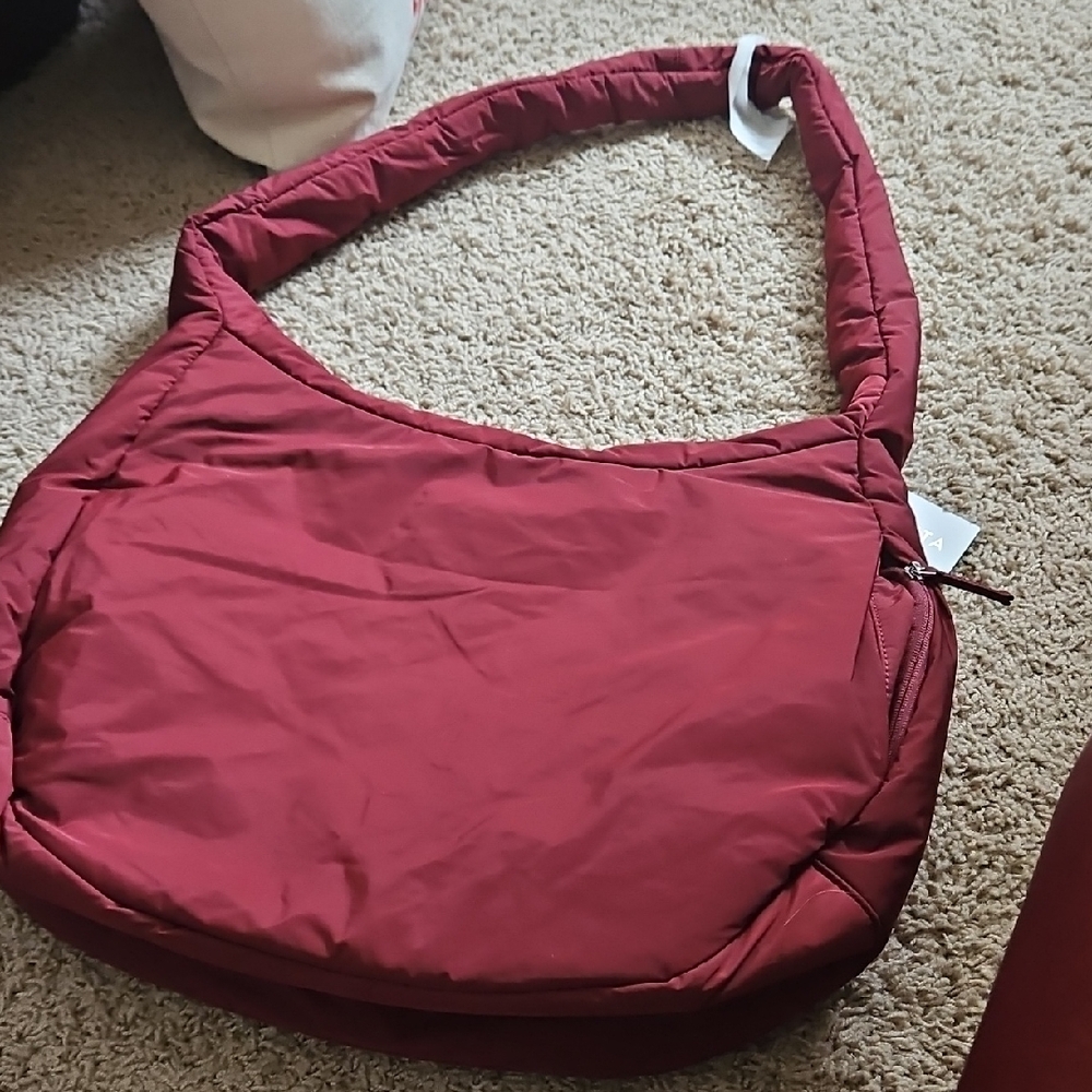 Athleta Burgundy Hobo Bag